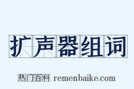 扩声器组词是什么意思的图片